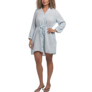 MICHAEL STARS Made In Usa Polly Above Knee Shirt Mini Dress